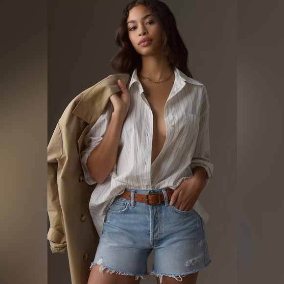 Anthropologie AGOLDE Parker Denim Long Shorts - Picture 2 of 10